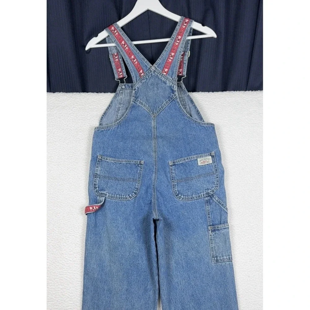 Vintage 90s GAP Denim Overalls Chicago Bulls Custom? - Youth XL